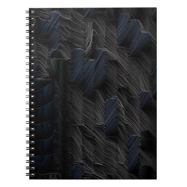 Blue and green sticks on blue plastic container notebook (Front)