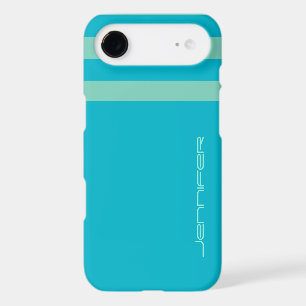Blue and Green Stripe Solid Combo Custom iPhone 17 Air Case