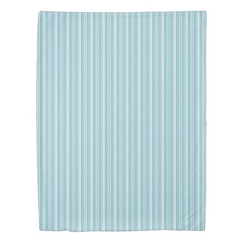 Blue and Green Stripes and Dots Duvet Cover