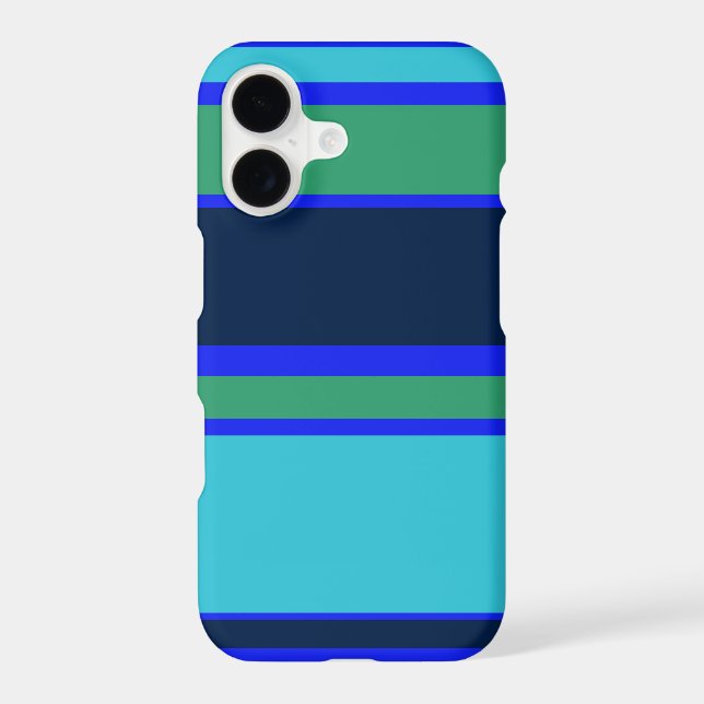 Blue and green stripes Case-Mate iPhone case (Back)