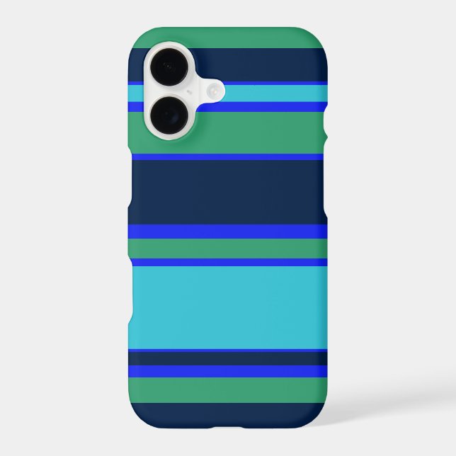 Blue and green stripes Case-Mate iPhone case (Back)