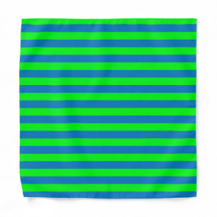 Blue and Green Stripes Design Bandana