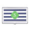 Blue and Green Stripes Monogrammed