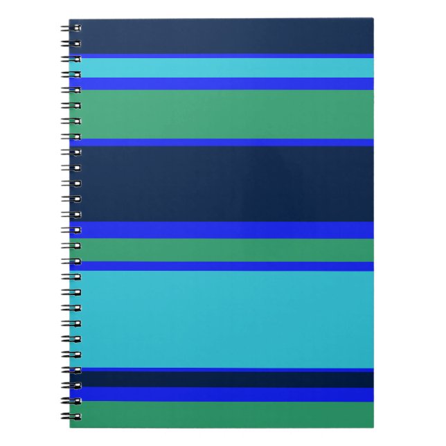 Blue and green stripes notebook (Front)