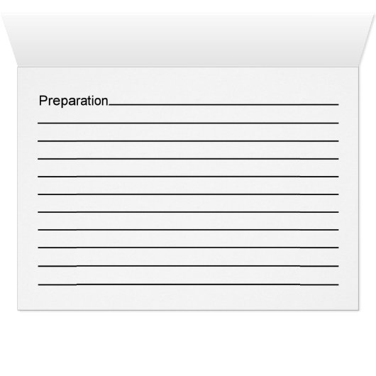 Blue and Green Stripes Personalized Recipe Card (Inside Horizontal (Bottom))