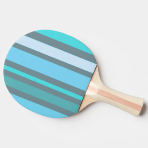 Blue and Green Stripes Ping-Pong Paddle