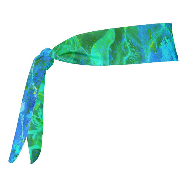 blue and green style design tie headband (Rotate 270)