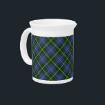 Blue and Green Tartan Plaid Pitcher<br><div class="desc">This pitcher features a Scottish tartan/plaid pattern in blue and green.</div>