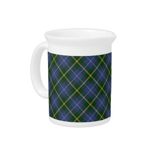 Blue and Green Tartan Plaid Pitcher