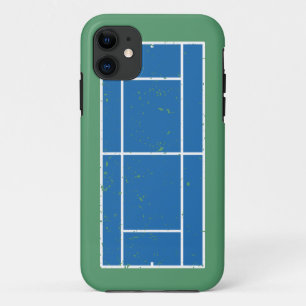 Blue and Green Tennis Court Distressed Style iPhone 11 Case