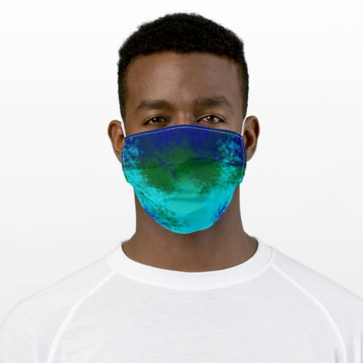 Blue and Green Tie Dye Mask (Worn)