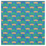 Blue and Green Tribal Green Sea Turtles Fabric