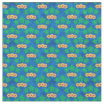 Blue and Green Tribal Green Sea Turtles Fabric