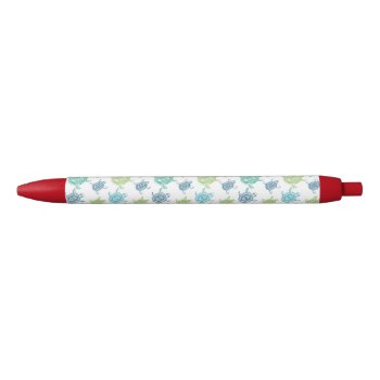 Blue And Green Turtles Black Ink Pen by Redgeez_Corner at Zazzle