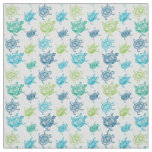 Blue and Green Turtles Fabric