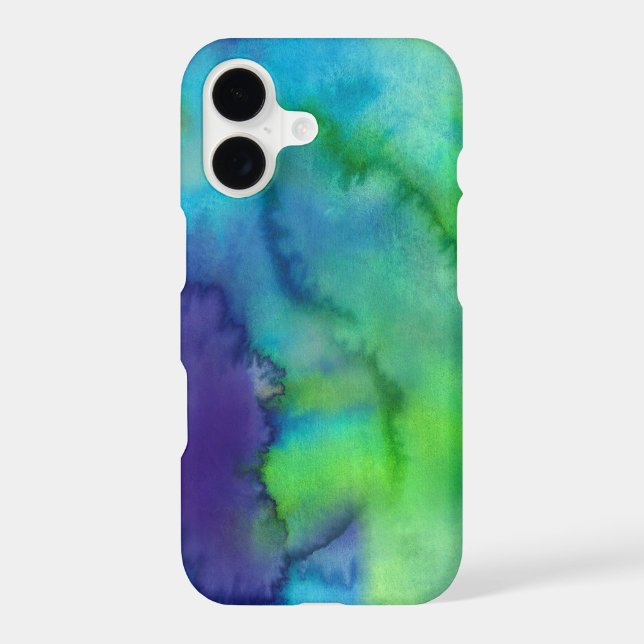 Blue And Green Watercolor Custom Case-Mate iPhone Case (Back)
