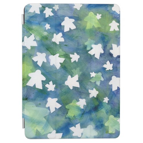 Blue and Green Watercolor Meeple Painting   iPad Air Cover