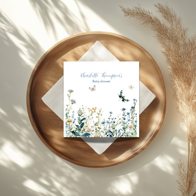 Blue and Green wildflowers Napkins (Creator Uploaded)