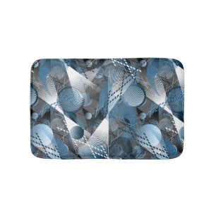 Blue and grey. Abstraction. Bath Mat