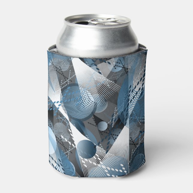 Blue and grey. Abstraction. Can Cooler (Can Front)