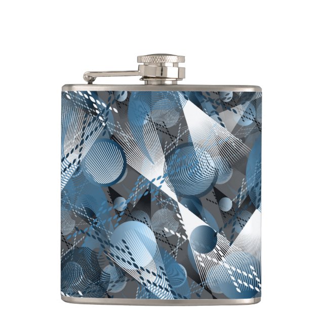Blue and grey. Abstraction. Flask (Front)