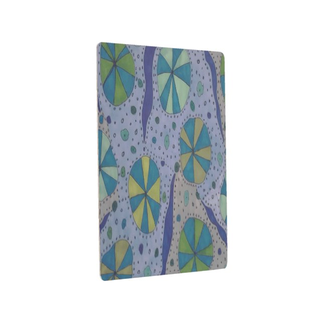 Blue and Grey Cosmic Abstract  Metal Print (3/4)