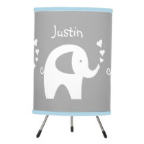 Blue and grey elephant lamp for nursery baby room