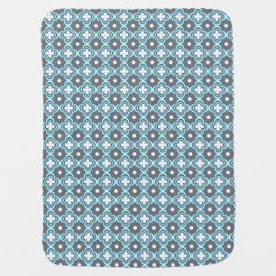 Blue and Grey Pattern Baby Blanket