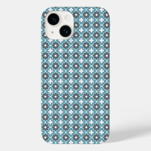 Blue and Grey Pattern Case-Mate iPhone 14 Case