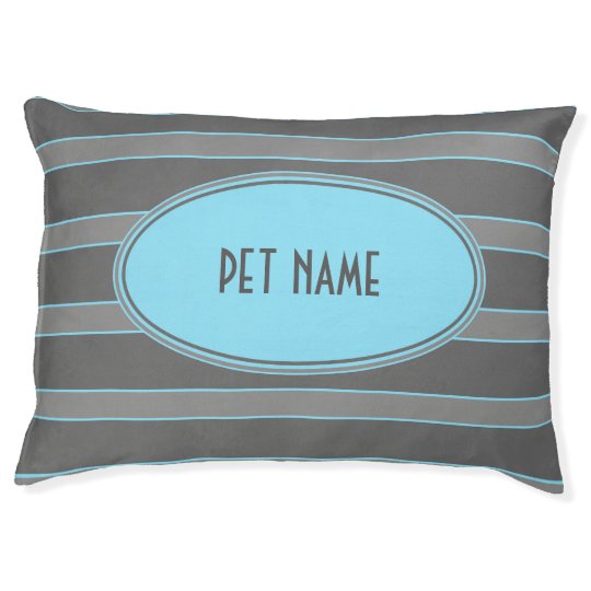 personalized dog beds female dog blue and grey striped personalized dog bed zazzlecom personalized dog beds female dog blue and grey striped personalized dog bed zazzlecom