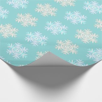 Blue and Grey Winter Snowflake Pattern