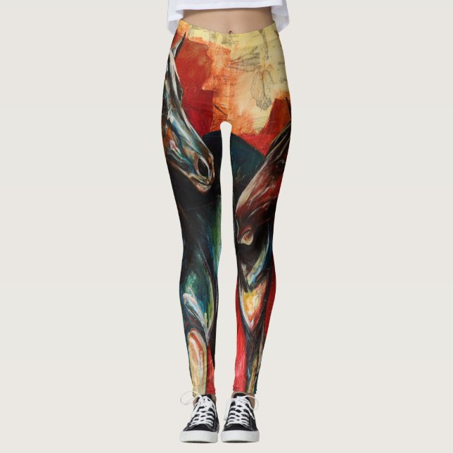 "Blue and Gus" Art Leggings (Front)