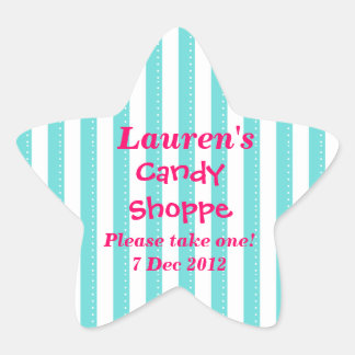 blue and hot pink Candy Shoppe Sticker