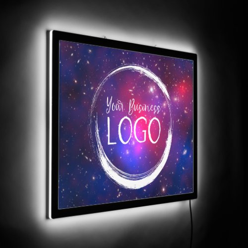 Blue and Hot Pink Celestial Photo Dance Club Logo LED Sign
