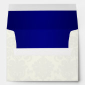 Blue and Ivory Damask A7 Envelope for 5"x7" Sizes (Back (Bottom))