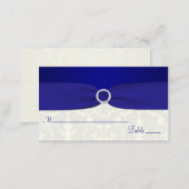 Blue and Ivory Damask Placecards (Front/Back)
