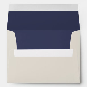 Blue and Ivory Nautical Theme Wedding Envelope