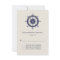 Blue and Ivory Nautical Themed Wedding RSVP Card
