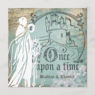 Blue and Ivory Once Upon a Time Invitation