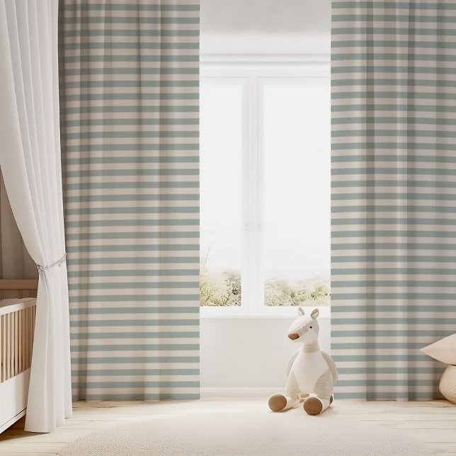 Blue and Ivory Stripes Blackout Curtains (Creator Uploaded)