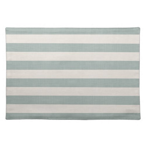 Blue and Ivory Stripes  Modern Farmhouse Placemat