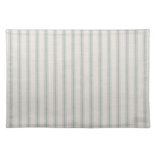 Blue and Ivory Ticking Stripes  Modern Farmhouse Placemat