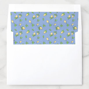 Blue and Lemons Envelope Liner