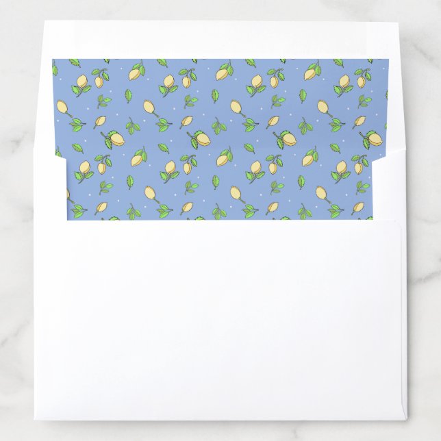 Blue and Lemons Envelope Liner (In Envelope)