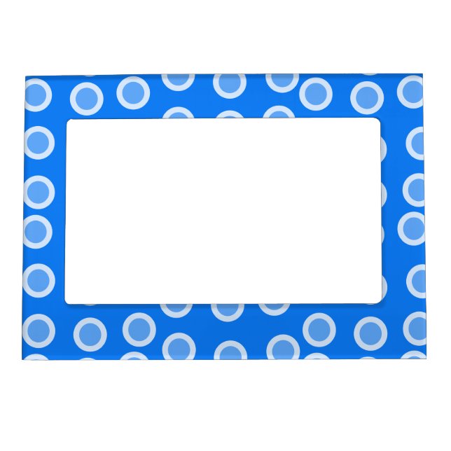 Blue and light blue circles magnetic frame (Front)