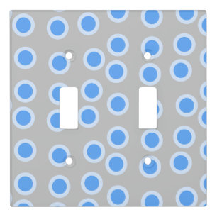 Blue and light blue circles switch cover