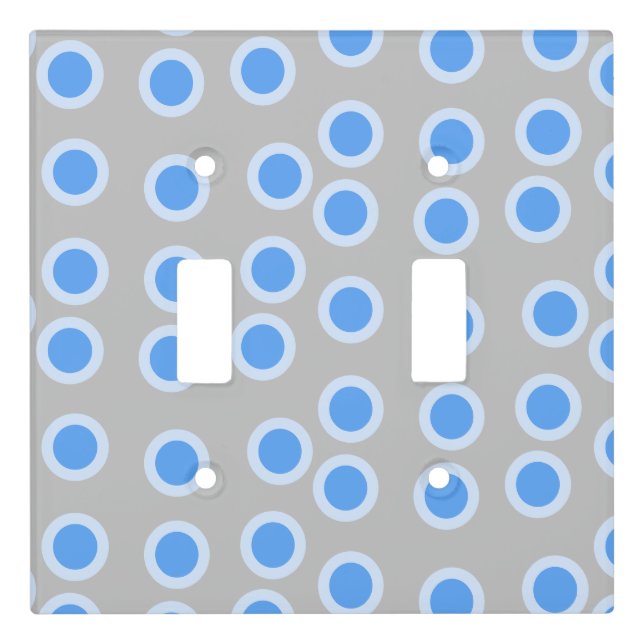 Blue and light blue circles switch cover (Front)