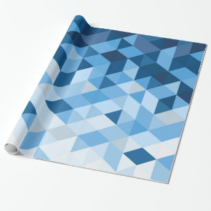 Blue And Light Blue Tones Pattern Wrapping Paper