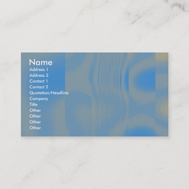 Blue and light Brown Business Card (Front)