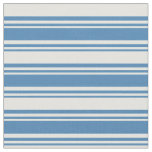[ Thumbnail: Blue and Light Cyan Colored Lined/Striped Pattern Fabric ]